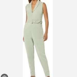 NWT Terea Women's Aria Collared Zip Front Jumpsuit - Light Green